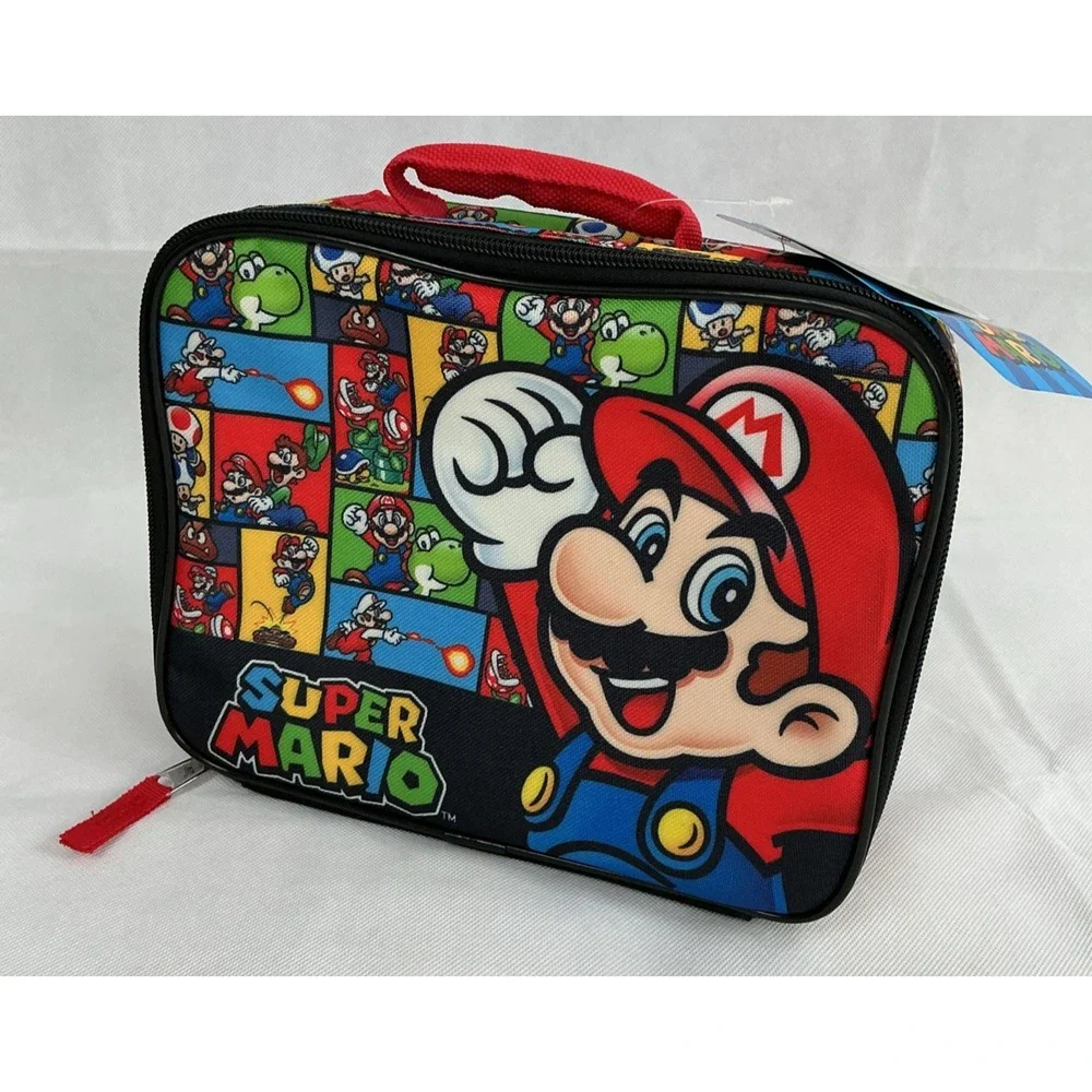 Nintendo Super Mario Insulated Lunch Box Bioworld Multicolor Soft Bag NWT